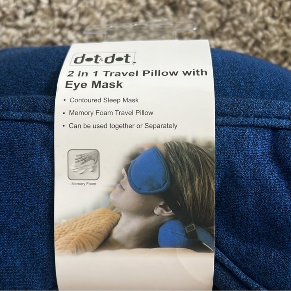 Dot & Dot 2 in 1 Travel Pillow with Eye Mask - Picture 7 of 12